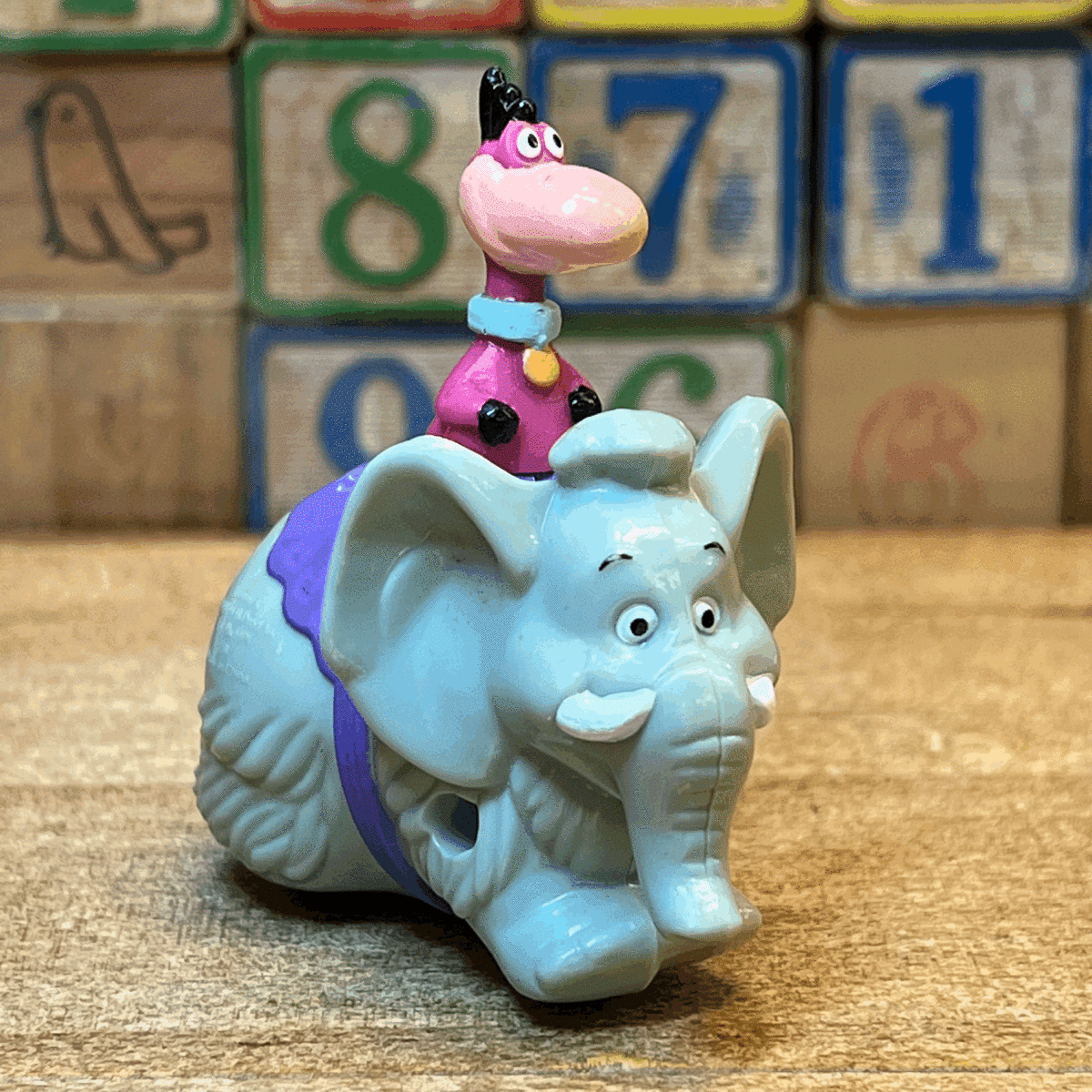 .. family flint Stone tino large flea -ru toy 1991 year Denny*s Flintstones Dino-Racers Dino fast-food toy 