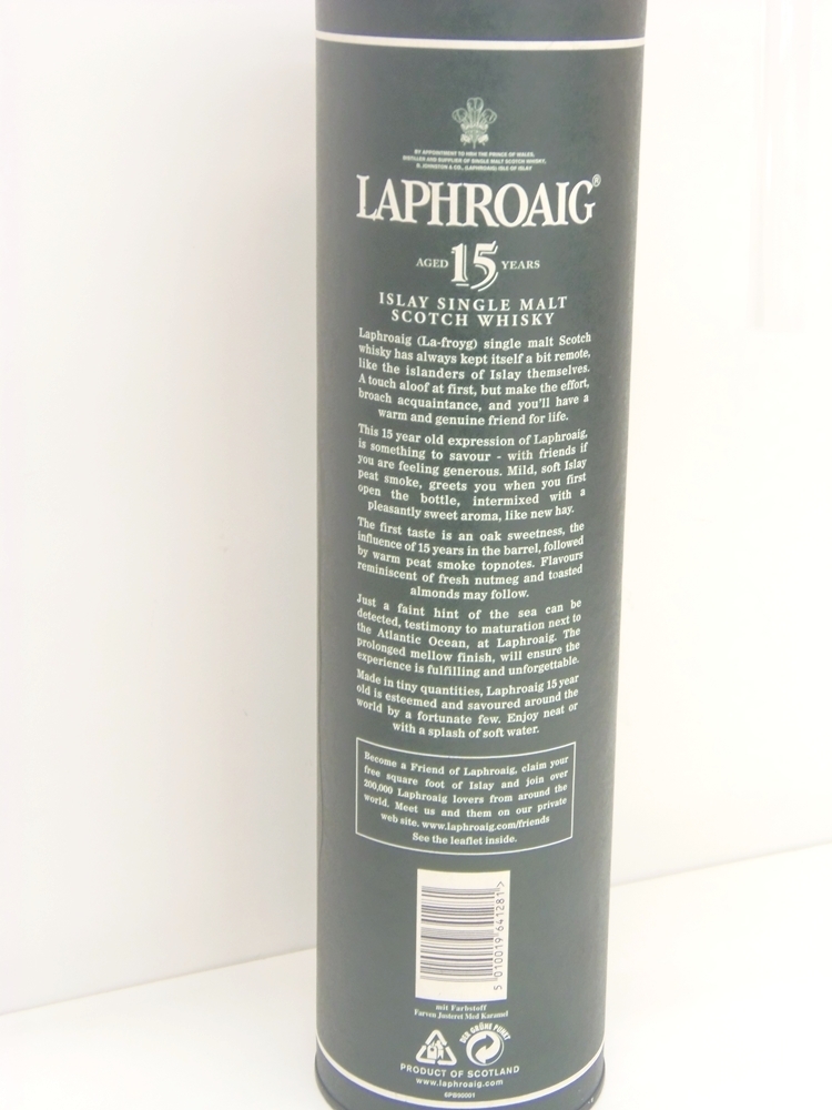 ○ LAPHROAIG ラフロイグ 15年 モルトウイスキー スコッチ 700ml 未開栓_画像6