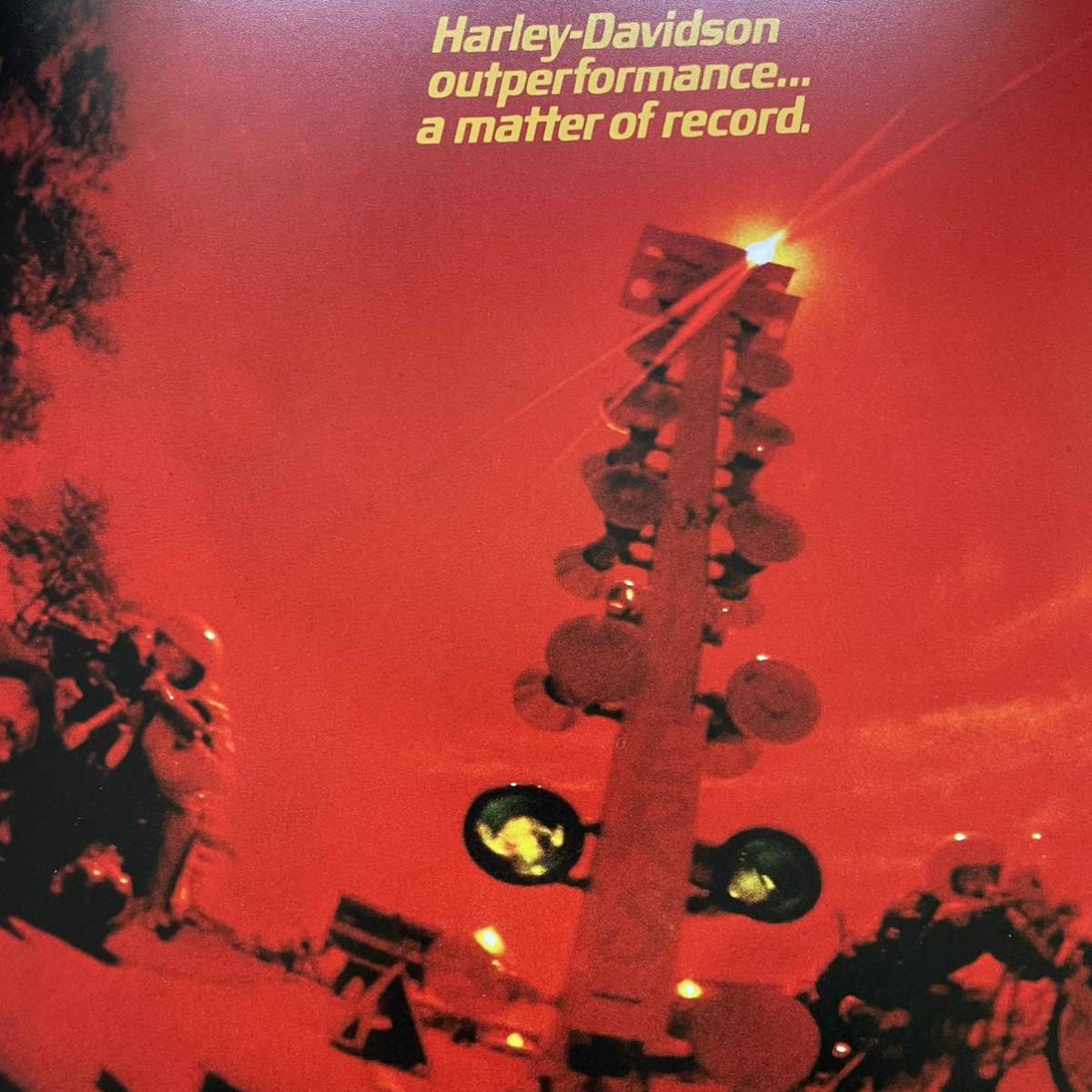 ポスター★1972年 ハーレーダビッドソン ドラッグレース ツリー☆Harley-Davidson/HD_画像7