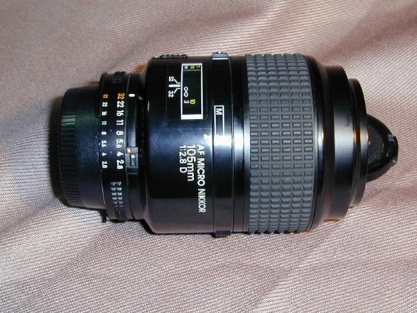 輝い **中古品 Nikon AF MICRO 105mm/2.8D レンス゛* ニコン