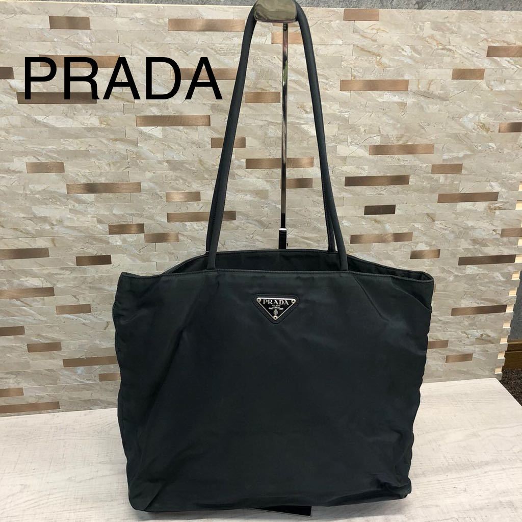 安価 ワタナベ PRADA ナイロントートバッグ 黒 プラダ トートバッグ