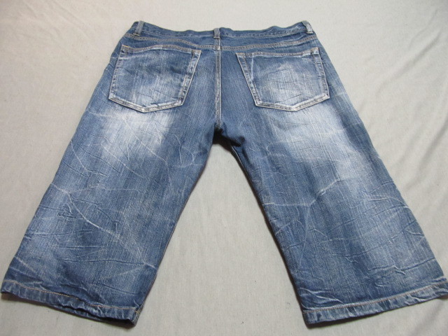 ワンコイン 500円 目玉 大特価 セール 大きいサイズ メンズ ハーフ デニム ジーンズ サイズ ウエスト86ｃｍ インチ ビッグサイズ_画像3