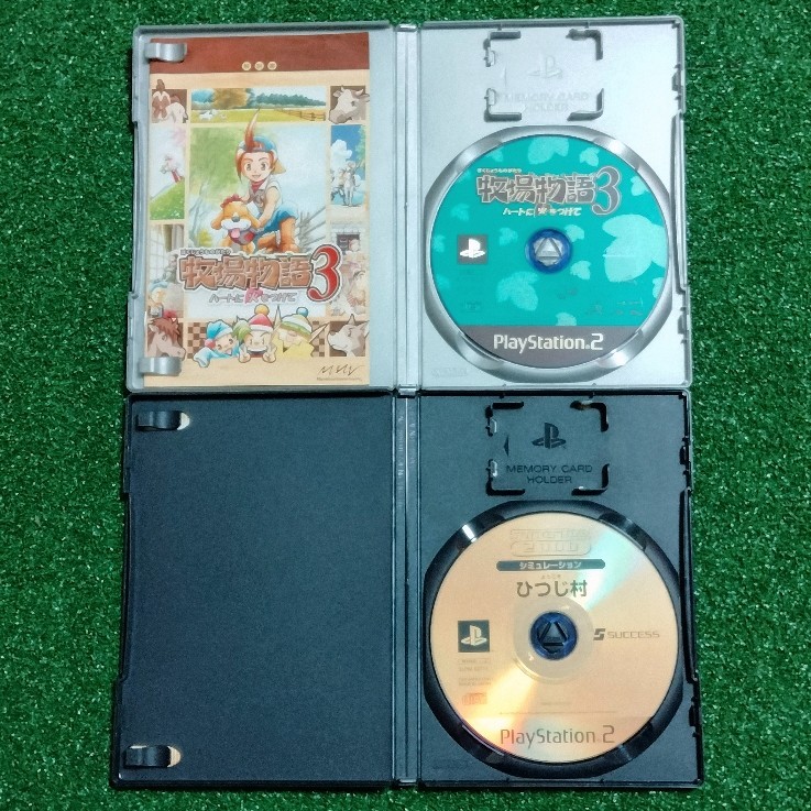 PS2ソフト『牧場物語3』+『ようこそ ひつじ村』2本セットまとめ売り#難アリ#説明書欠