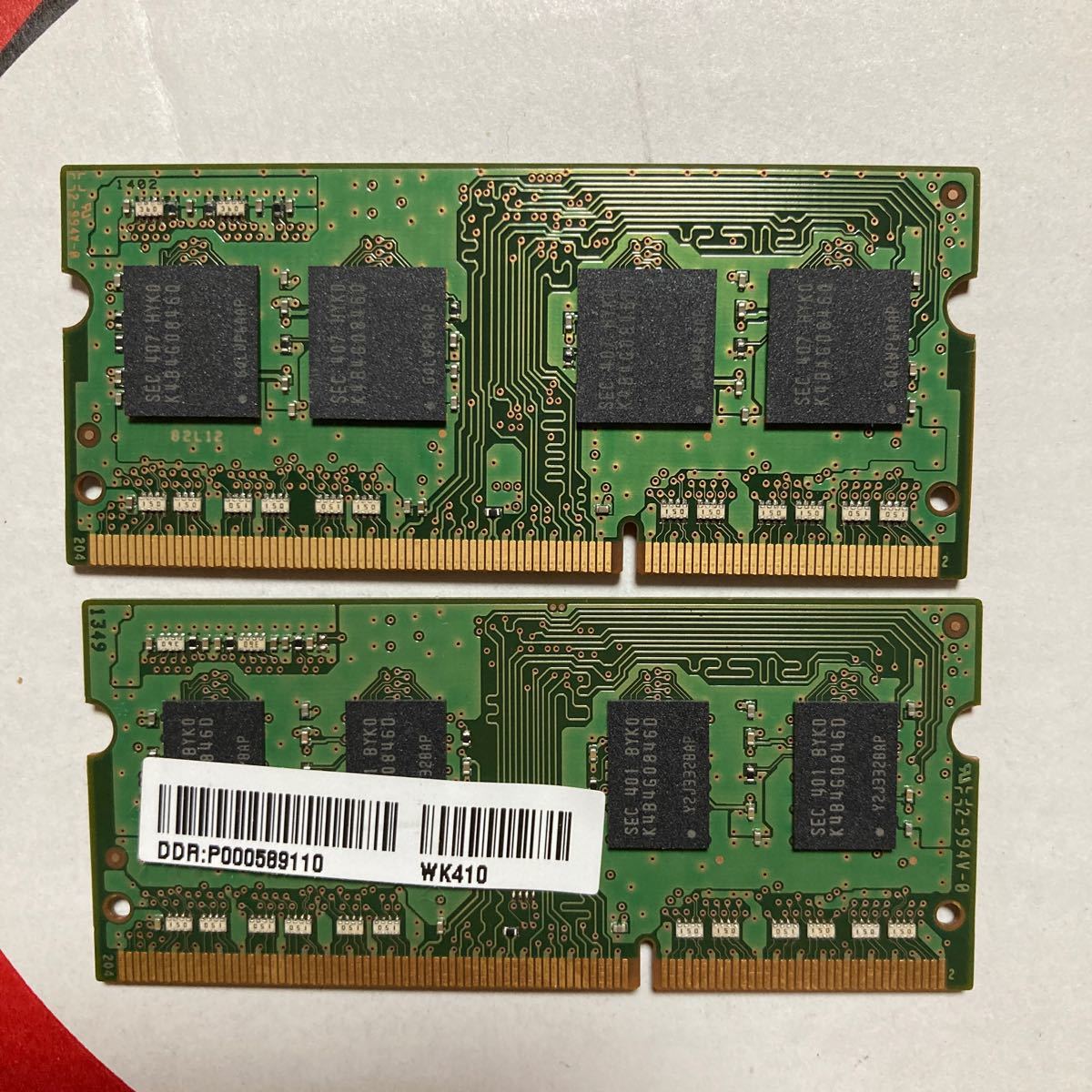 SAMSUNG  ノートPC用メモリ　1Rx8 PC3L-12800S