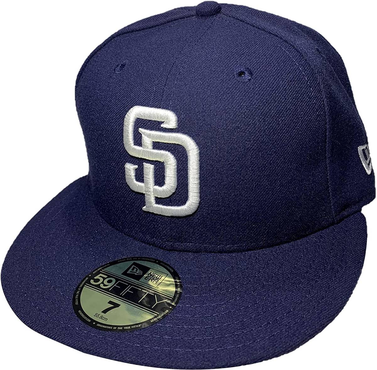 New Era ニューエラ MLB San Diego Padres サンディエゴ パドレス ベースボールキャップ (ネイビー) 7 1/2 59.6cm [並行輸入品]_画像1