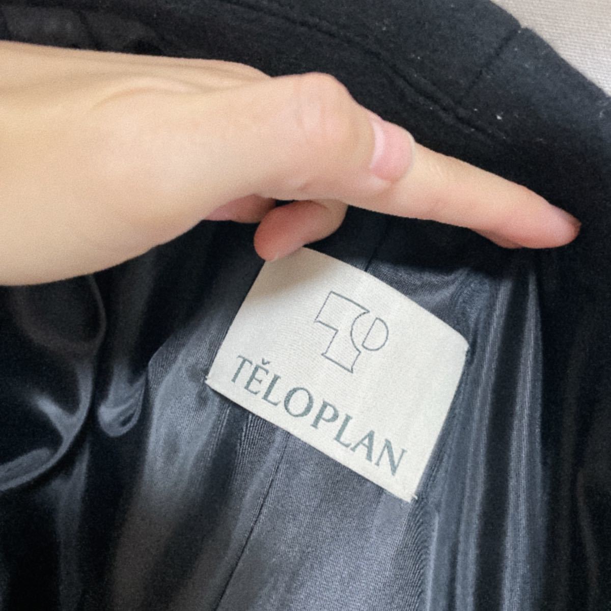 TELOPLAN テーロプラン Sugako Coat Navy ブラックコート チェスター
