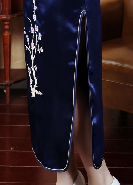 コスプレ 衣装 セクシーコス ロングドレス花刺繍とサイドスリットでキュートセクシーに着こなせる人気のロングチャイナドレスkhcos992(co)_画像6