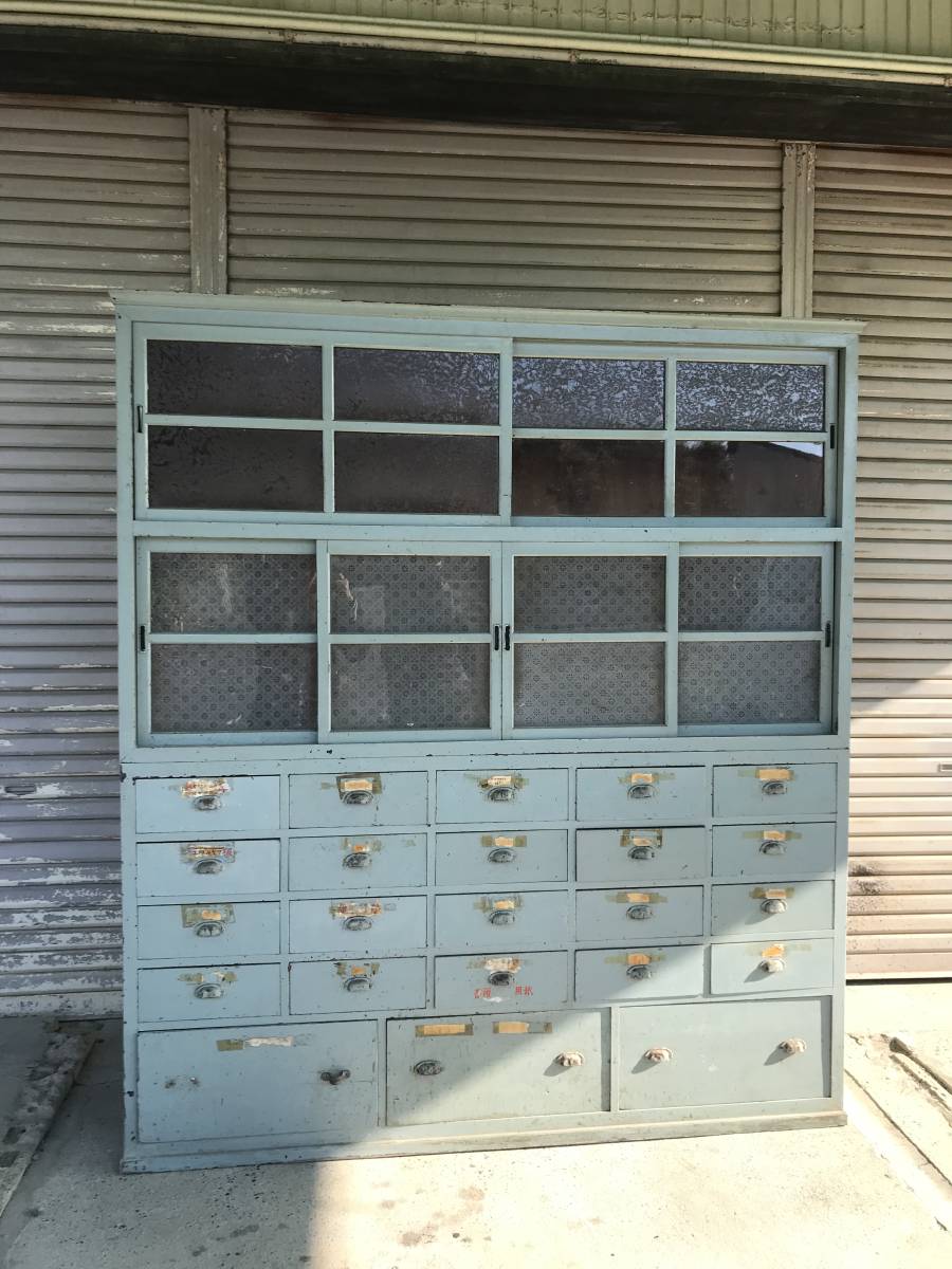 昭和レトロ 家具 昔の郵便局で使われていた棚 昭和30年代 昭和40年代