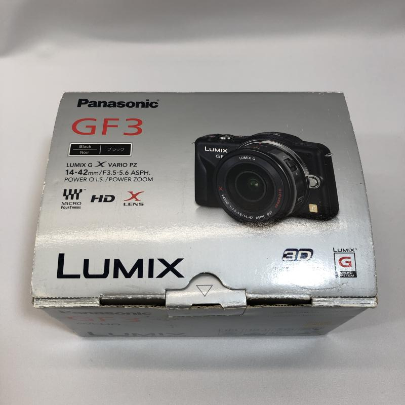 中古 定期入れの Panasonic LUMIX DMC-GF3X ブラック 電動ズームキット POWER 14-42mm ASPH. O.I.S. F3.5-5.6 即日出荷