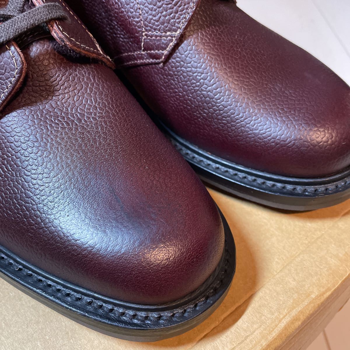新品 UK8 GEORGE COX TIE DERBY ブラウン レザーシューズ ブーツ