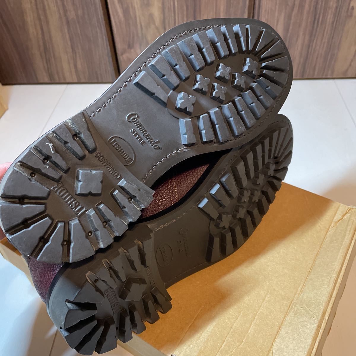 新品 UK8 GEORGE COX TIE DERBY ブラウン レザーシューズ ブーツ
