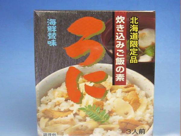 【北海道グルメマート】北海道限定品 炊き込みご飯の素 うに 3人前_画像1