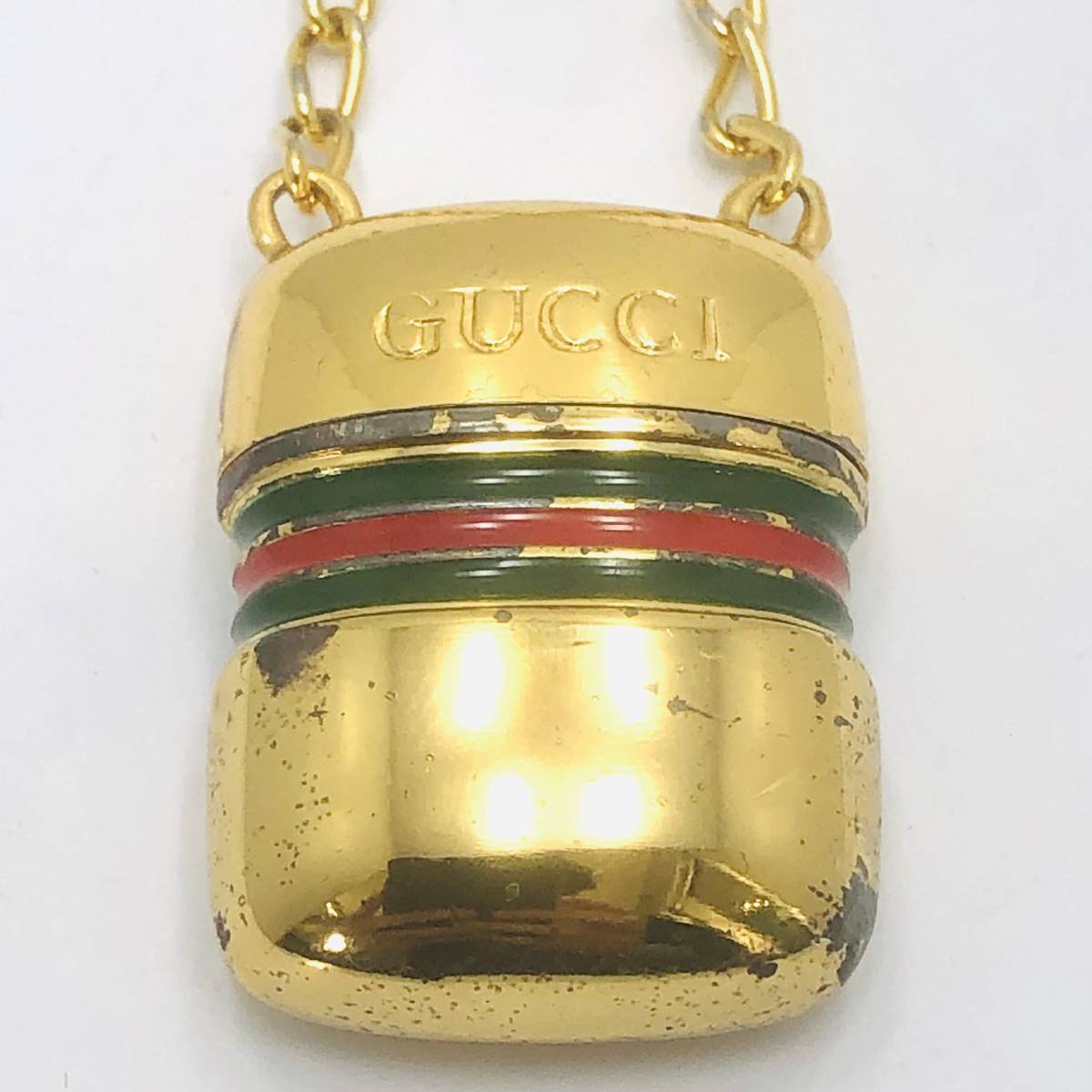  Gucci GUCCI Old Gucci Sherry линия кейс для лекарств длинный колье Vintage античный аксессуары 