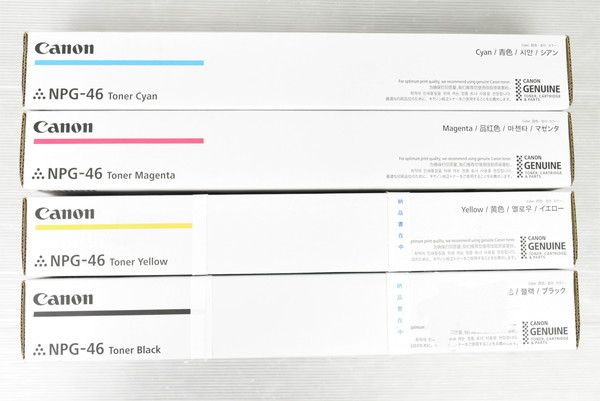 未使用 Canon 純正 キャノン トナー NPG-46 4色8本セット (各2本セット