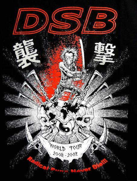 D.S.B. World Tour 2008-2009 Tシャツ 海外製 Hazard/The Discocks/DSB/Vespera/Gauze/Judgement /Deathreat/Tragedy/The Assassinators_画像2