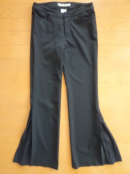 MISS ALICE(ミスアリス) パンツ スラックス 1号 黒色_裾上約36cmからタックが付いています。
