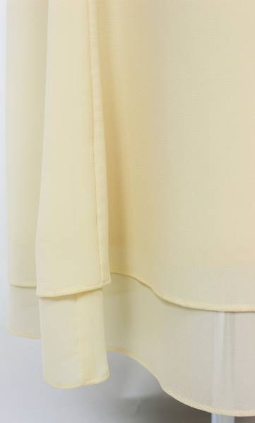 新品42900円 ハーディエイミス フォーマル スカート 結婚式 ジャケットと セットアップに クリーム 11号 二重シフォン_画像3