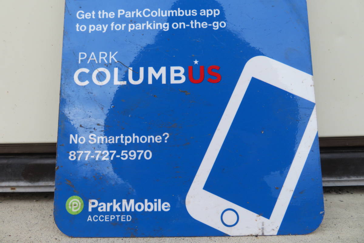 Pay by App Parking 4004 パーキング 駐車場 ロードサイン ストリートサイン アメリカ ヴィンテージ ガレージ インテリア USA USED（914） _画像5