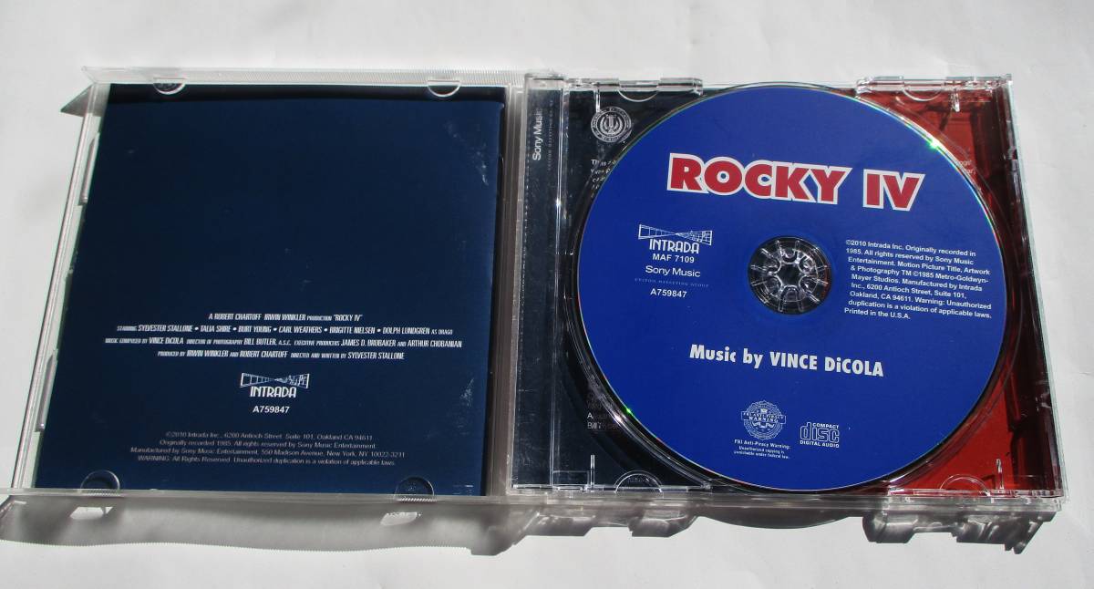 ロッキー４』 オリジナルサントラ スコア盤 ヴィンス・ディコーラ