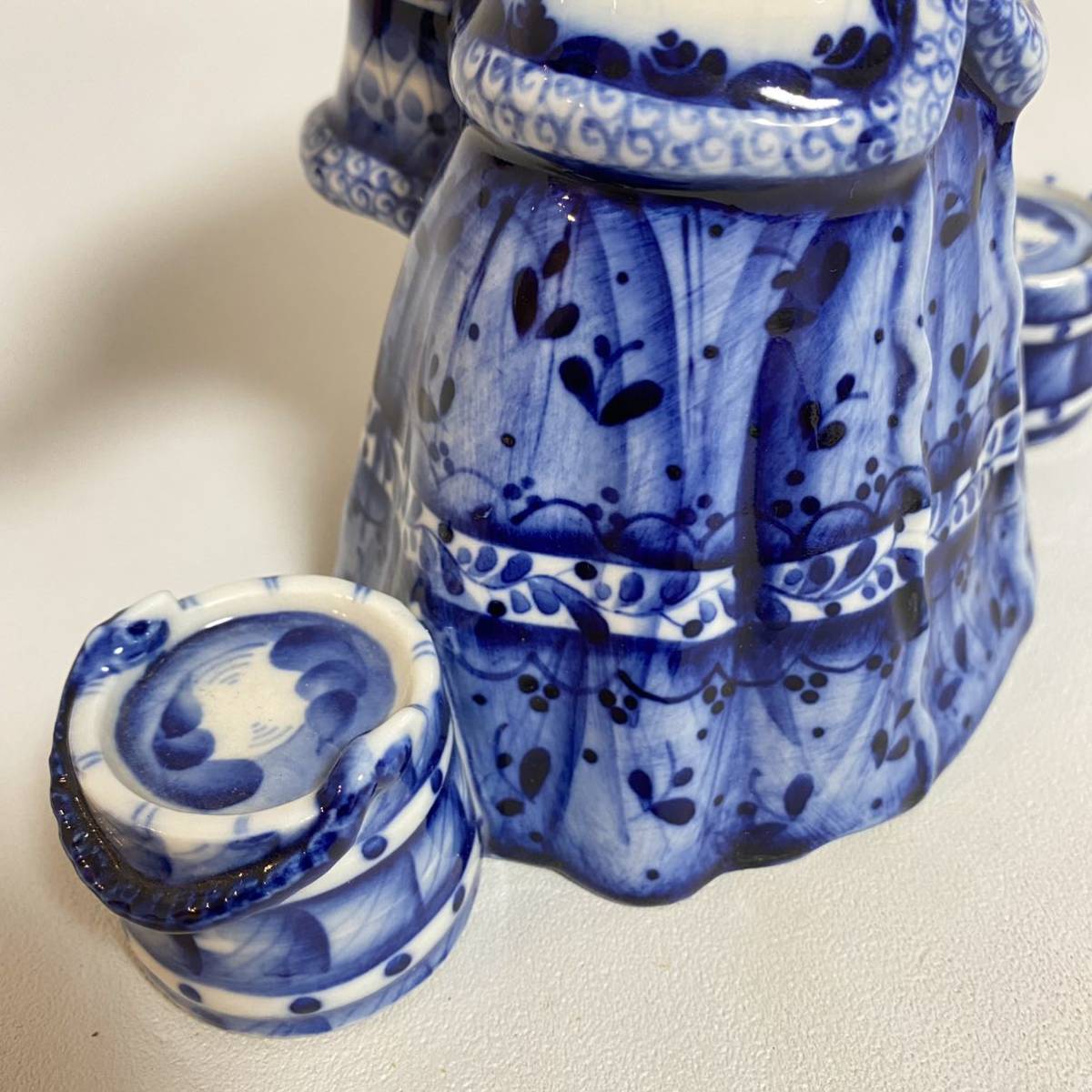 グジェリ焼 gzhel ロシア 陶器 フィギュリン 男女 カップル 工芸 グジェリ焼 gzhel ロシア 陶器 フィギュリン 男女 カップル 工芸