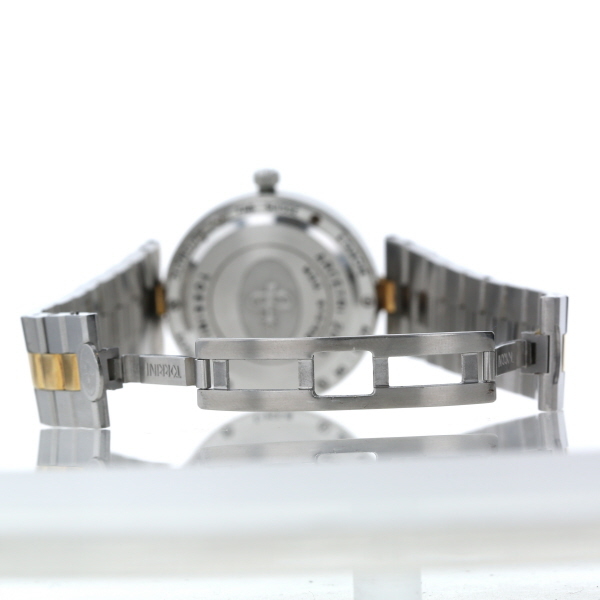 【ジャンク】トリーニ TORRINI ARCETRI2000 W934-3 自動巻式 アイボリー 文字盤 ゴールド シルバー 3針式 メンズ 腕時計 箱【xx】【中古】_画像5