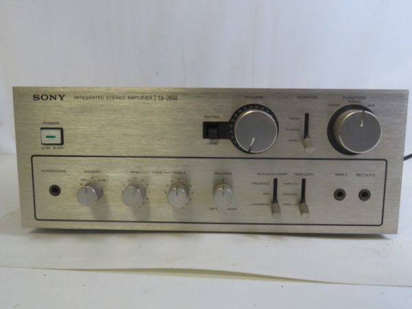ohgu7412-2 503 SONY ソニー AM/FM ステレオチューナー ST-1950 ステレオアンプ TA-2650 オーディオ機器 まとめて 通電ok_画像2
