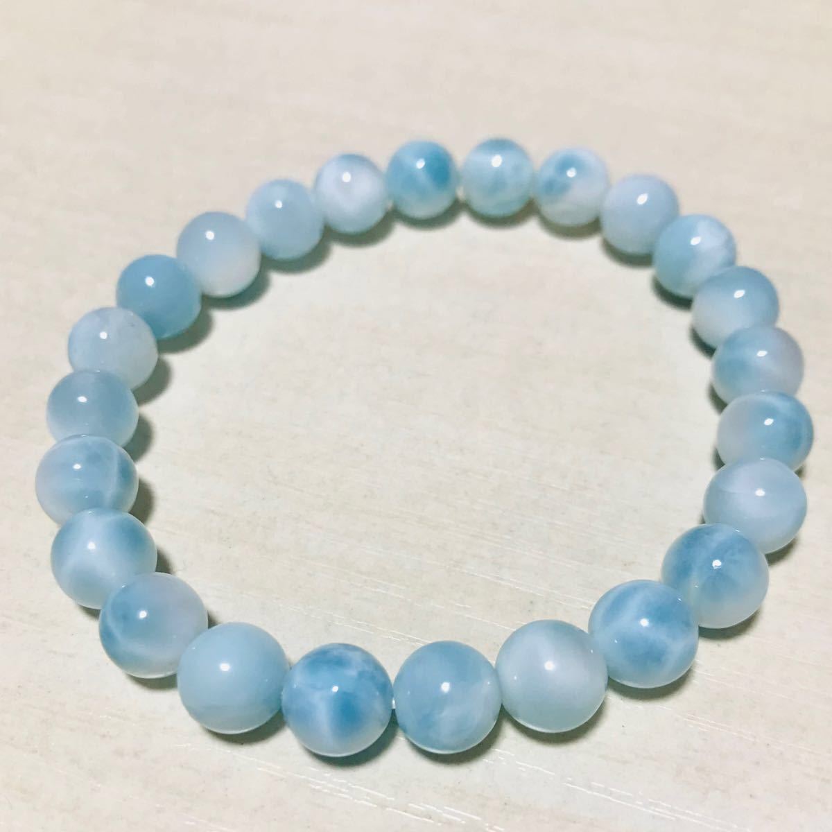 とても綺麗で可愛いラリマーのブレスレット 8ミリ 2