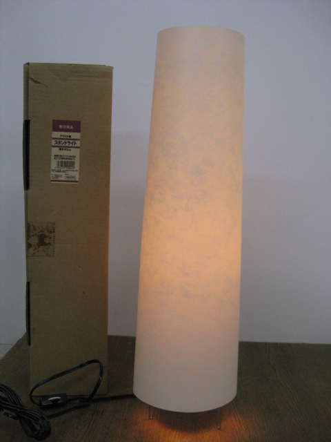 未使用品 MUJI 無印良品 アラミド紙 スタンドライト 高さ45cm 組立式 フロアライト 照明器具_画像1