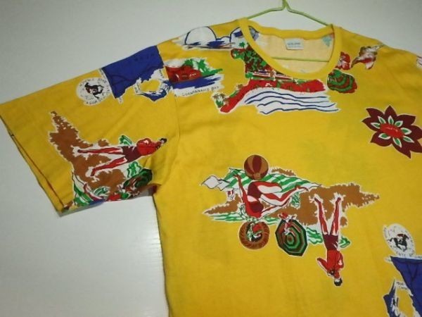 90's ベネトン 希少！ イタリア製 アロハ Tシャツ デッドストック XL_画像5