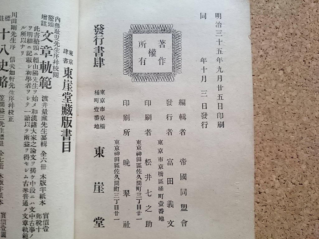 b▲　明治期 書籍　国語文範　編:津田暁霞 帝国同盟会　明治35年発行　東崖堂　/β5_画像4