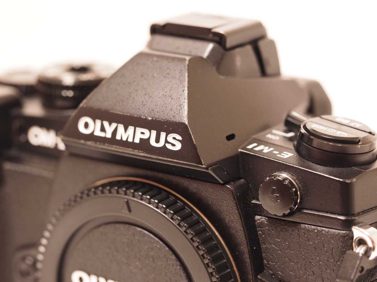 1円スタート OLYMPUS OM-D E-M1 ボディ_角部分には塗装剥がれがあります