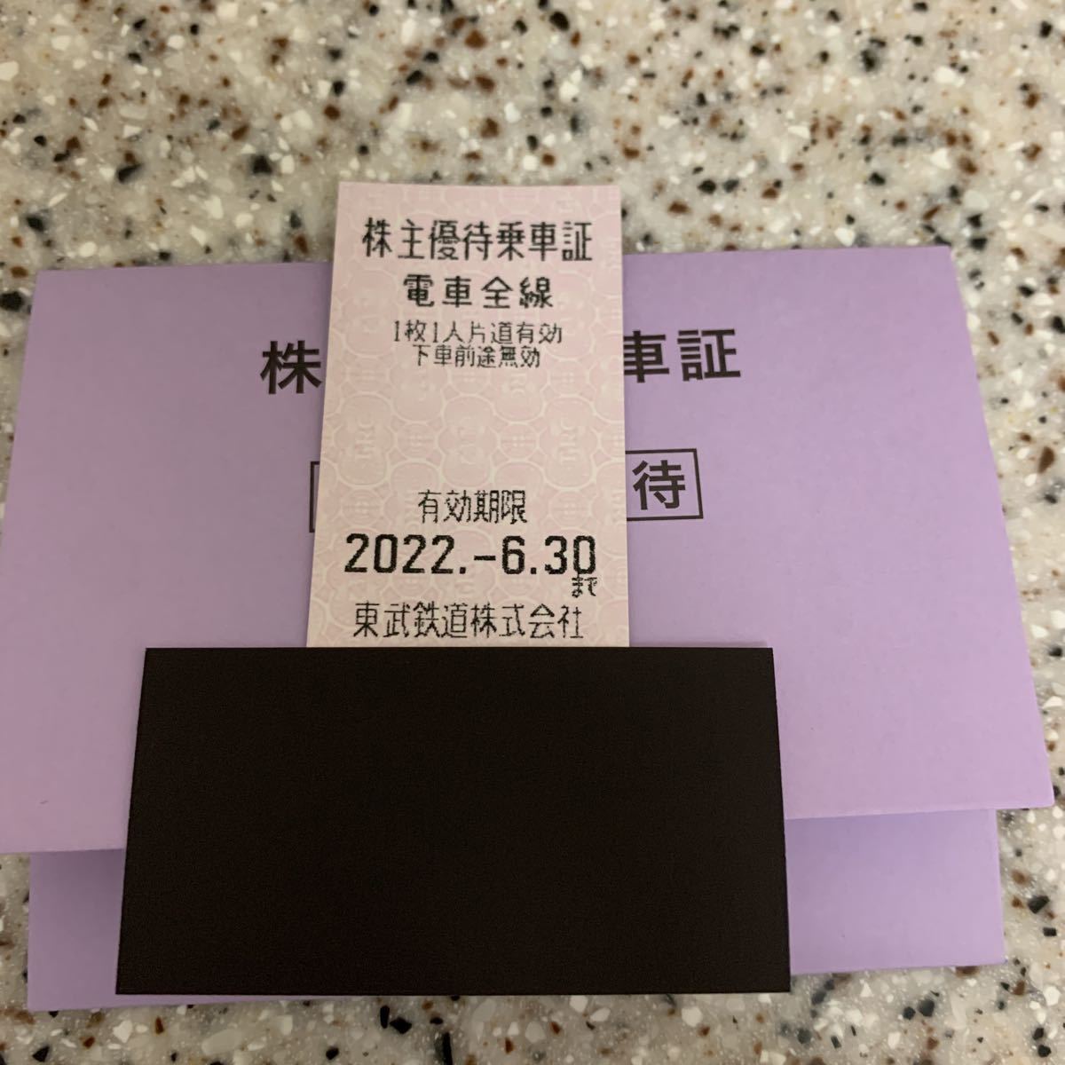 東武鉄道 株主優待乗車証 乗車券 2022-6-30_画像1