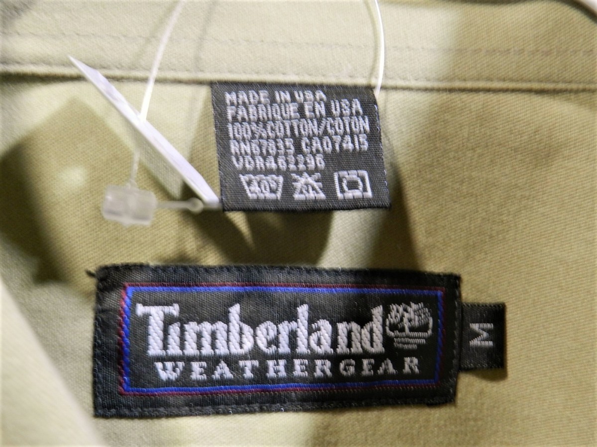 未使用 90'S ティンバーランド USA製 半袖シャツ M メンズ 米国製 Timberland カーキ_画像5