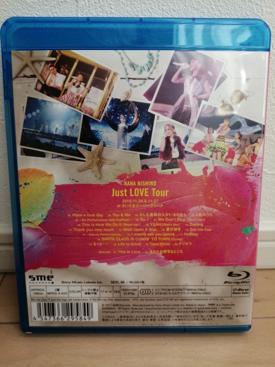 西野カナ　ライブDVD  JustLOVEtour