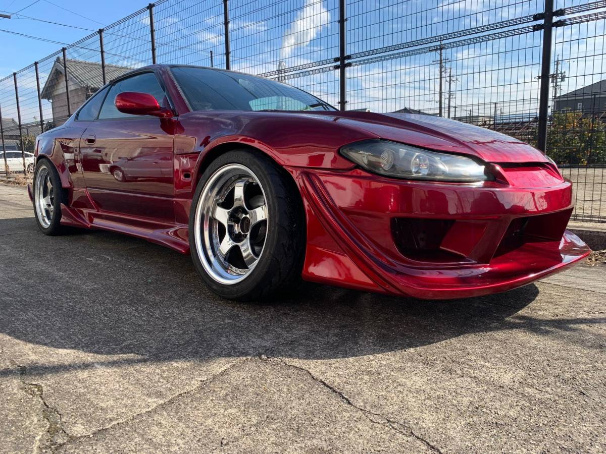 シルビア　S15　スペックR　ターボ　サイクルフェンダー　キャンディレッド　LSD　SSR　SP1　即ドリ_画像2