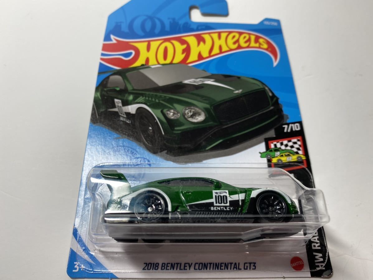 ホットウィール 2018 ベントレー コンチネンタル GT3 #100 グリーン HW 2018 BENTLEY CONTINENTAL GT3 #100 Green_画像6