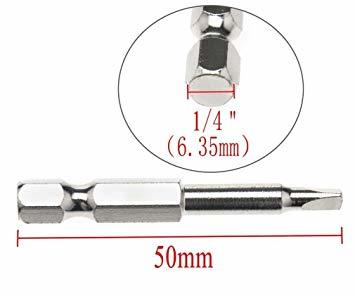 Bestgle ５ピース ドライバービット 精密ドライバーセット 三角 トライアングル 六角軸 6.35mm　▲1.8ー▲3ドリ_画像2