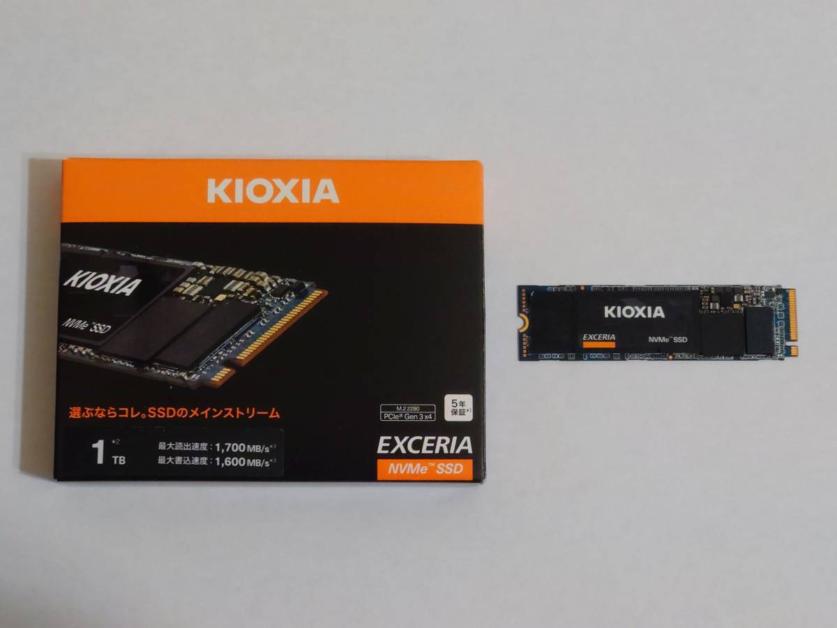 KIOXIA キオクシア NVMe M.2 Type 2280 SSD 1TB EXCERIA SSD-CK1.0N3/N 国産BiCS  FLASH搭載/1
