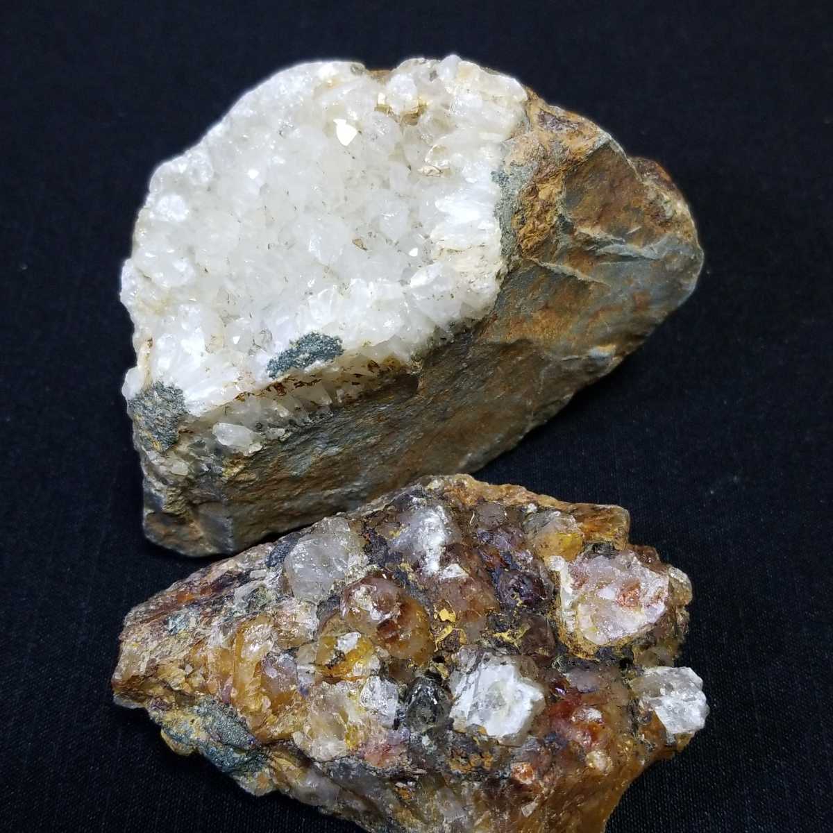 【鉱物】②秋田県・荒川鉱山の水晶（Crystal）２個です。_画像1