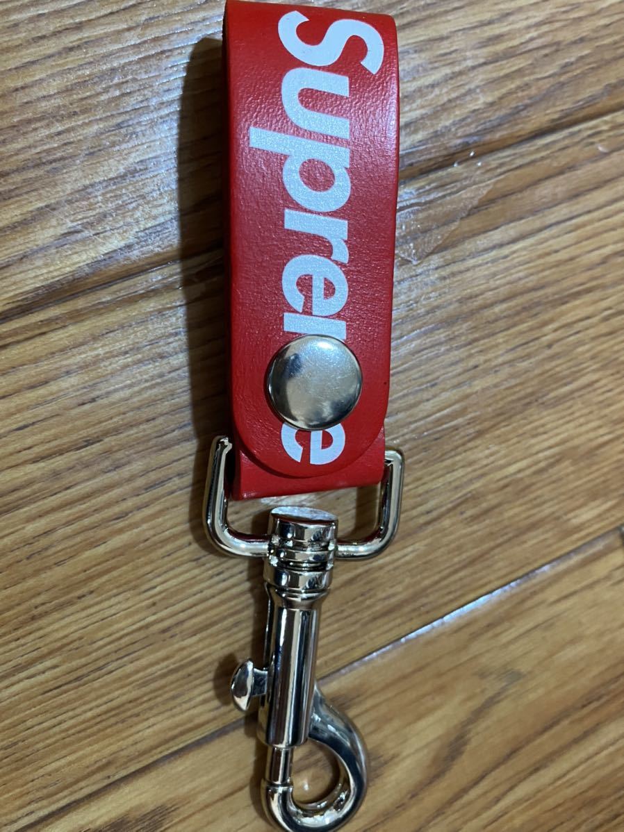 シュプリーム Box Logo Leather Key Loop キーホルダー _画像1