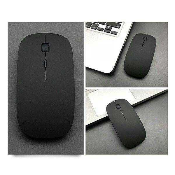 マウス　イヤレスマウス 無線 USB充電式 小型超薄型　静音 高機能 黒