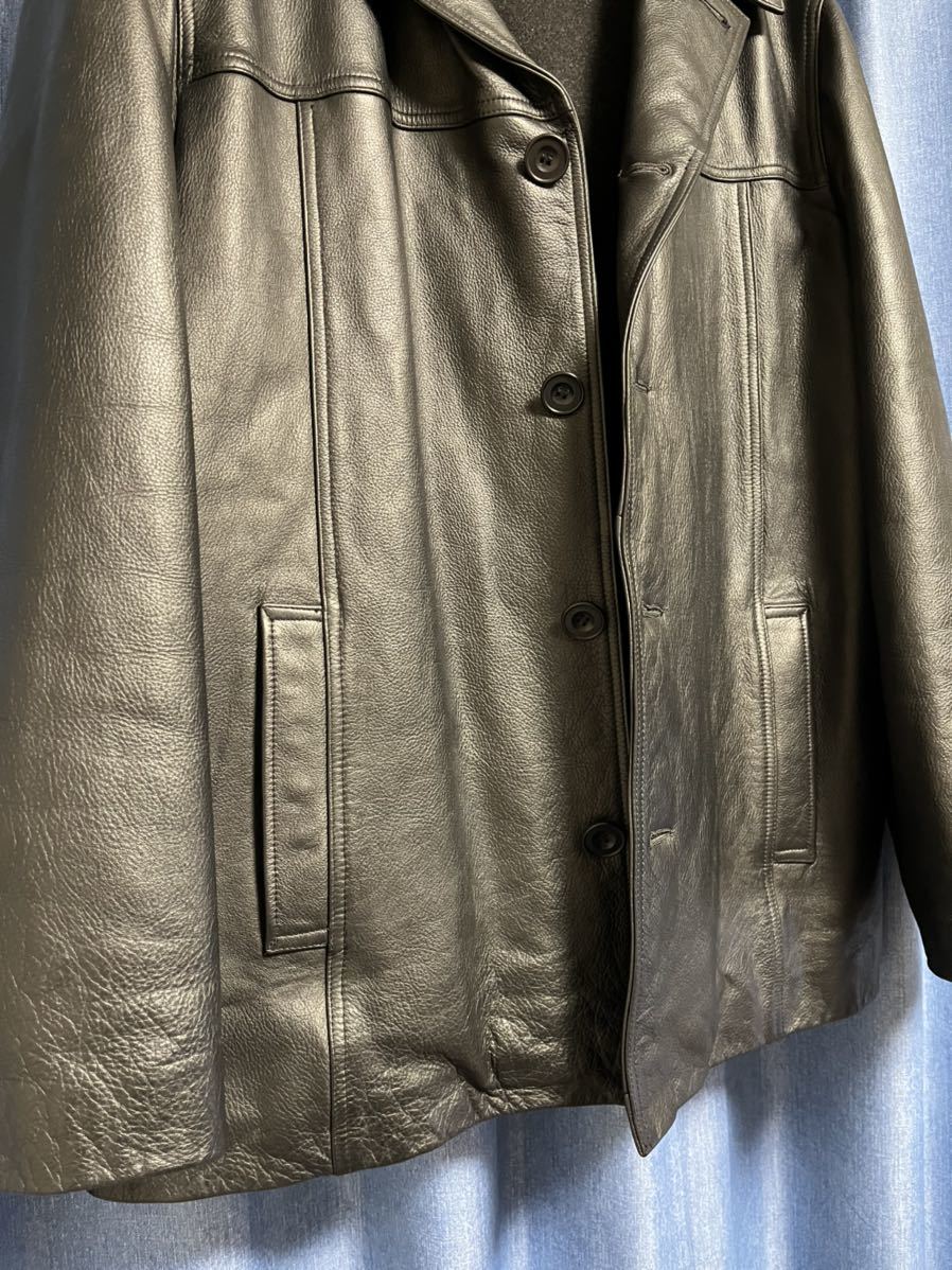 J.crew レザー カーコート L ブラック ジェイクルー レザージャケット black leather ビンテージ vintage コート