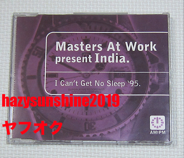 マスターズ・アット・ワーク PRESENT インディア INDIA CD I CAN'T GET NO SLEEP 95 MASTERS AT WORK DAVID MORALES_画像1