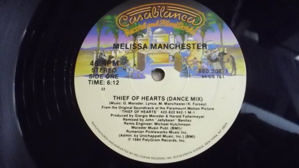 【輸入盤12インチ】Melissa Manchester/Thief Of Hearts 45rpm_画像5
