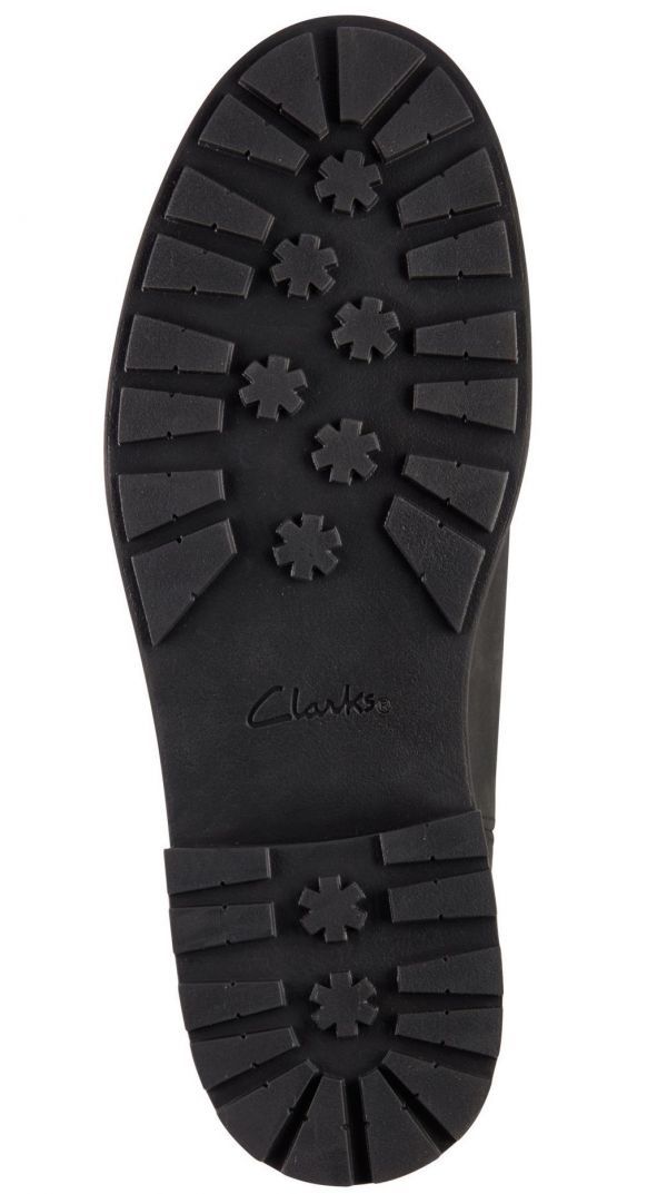 送料無料 Clarks 24.5cm ブーツ レザー 革 ブラック 黒 エンジニア ヒール サイドゴア ヒール ゴア ブーティー パンプス スニーカー AAA23_画像10
