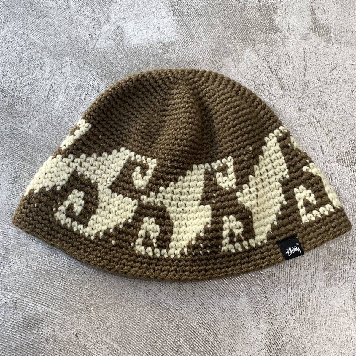 【日本産】 Stussy waves knit bucket hat 21aw ブラック - ハット