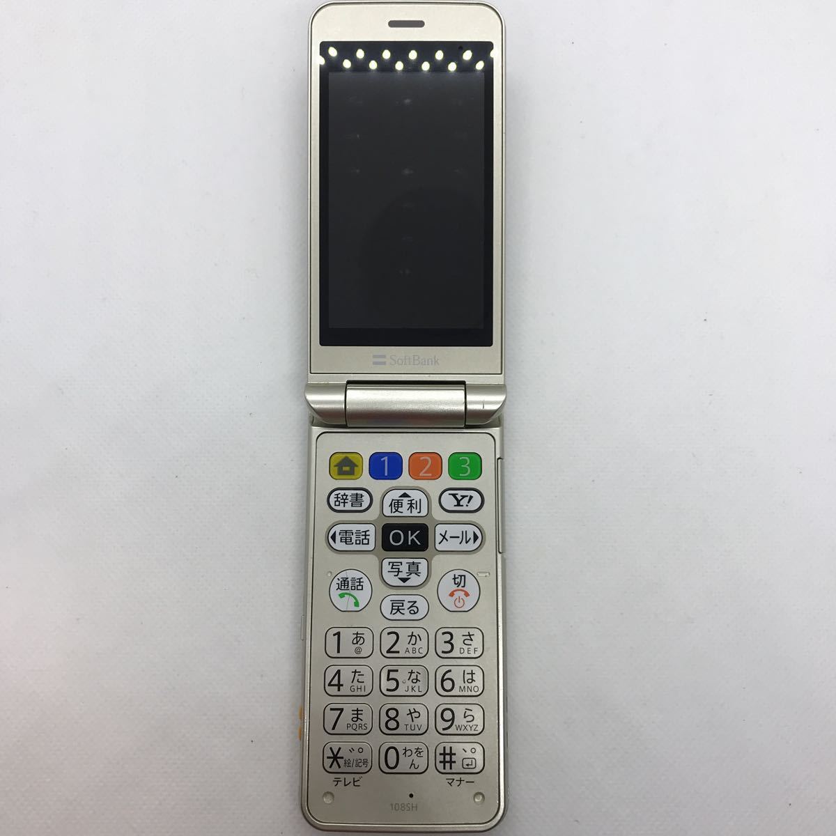 ジャンクSoftBank かんたん携帯 108SH SHARP ガラケー 携帯電話 b5a80sm_画像2
