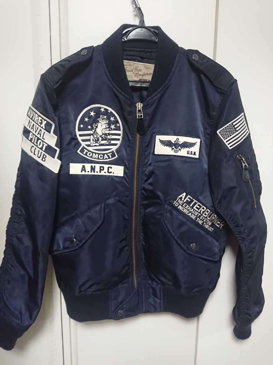 AVIREX/サイズMネイビー/L-2フライトジャケット/トムキャット/艦上戦闘機F-14TOMCAT/MA-1フライトジャケット・ジャンパー・ブルゾン