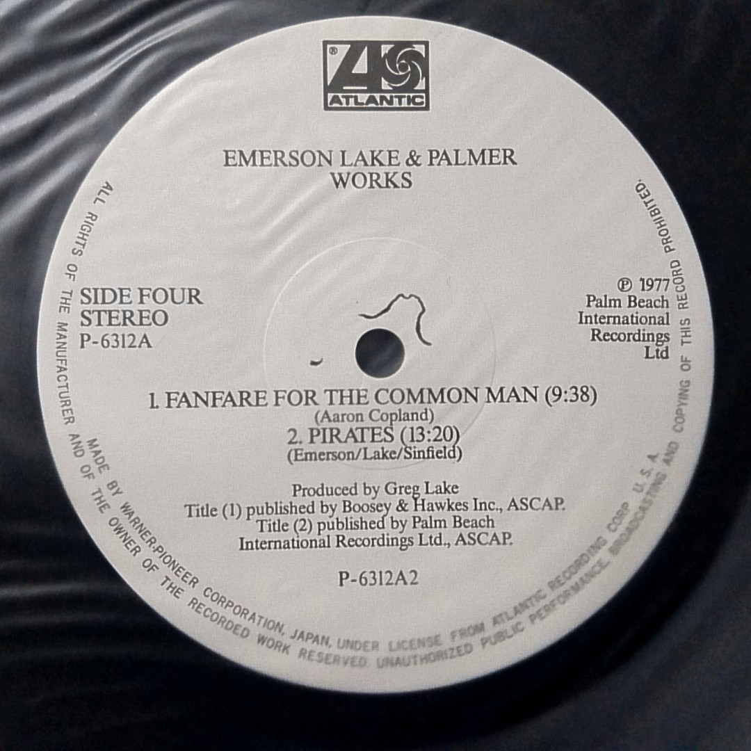 ★★ EMERSON LAKE & PALMER WORKS ★ 1977年リリース ★ 国内盤 アナログ盤2枚組 [4680RP_画像6