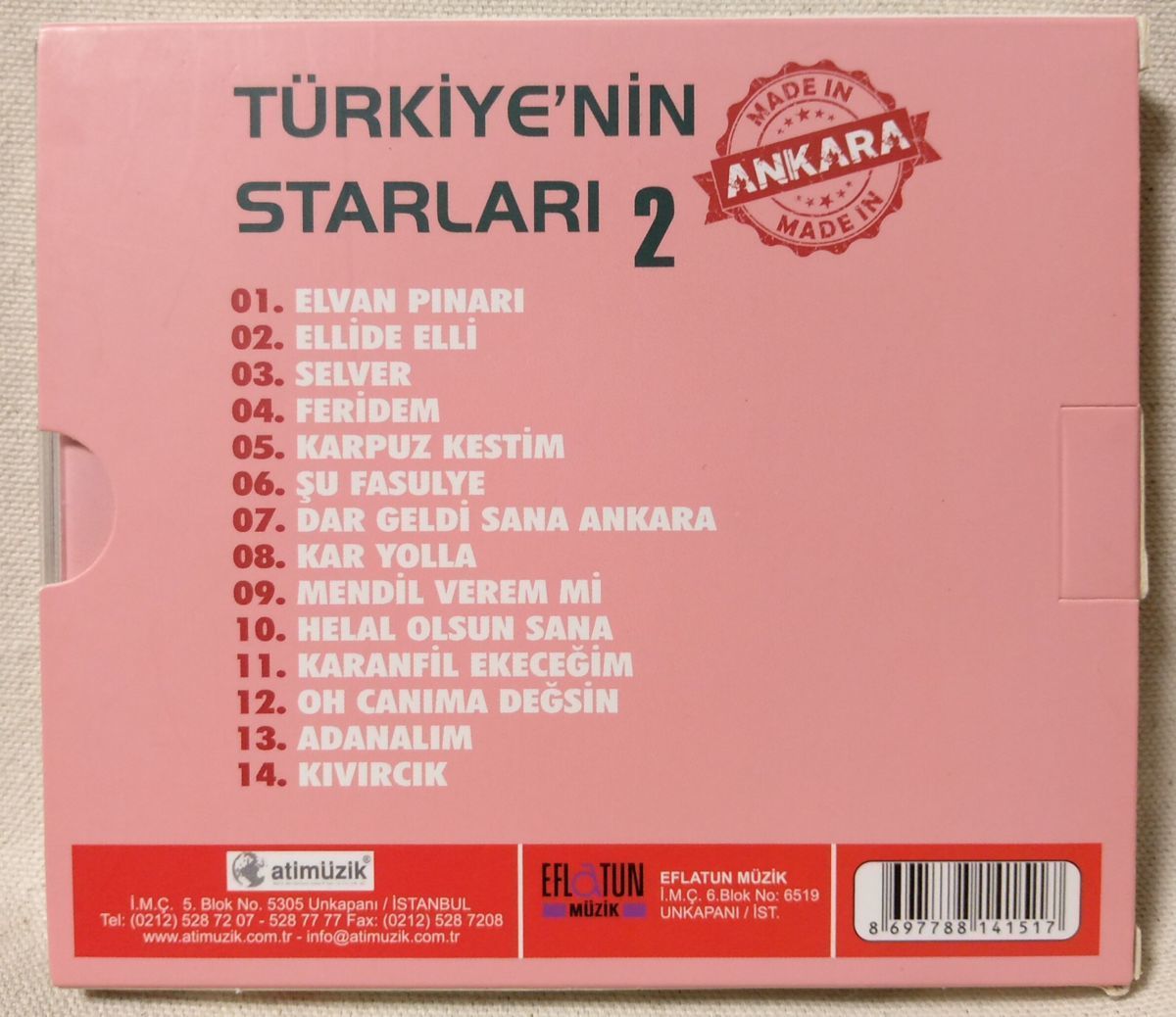 V.A TURKIYE NIN STARLARI 2 ★ トルコポップスコンピ!! ★ 輸入盤CD [6121CDN_画像2